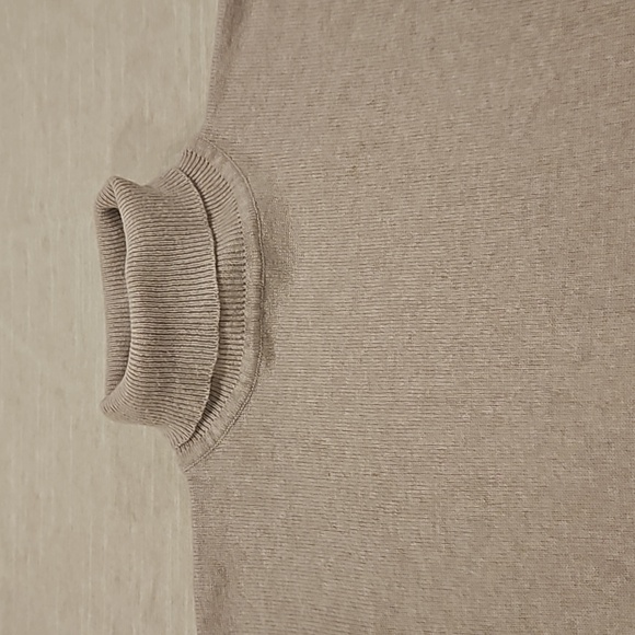 Pure Cashmere tan size S turtleneck sweater - Picture 6 of 9